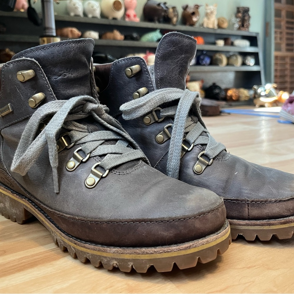 Chaco Women's Gray and Brown Leather Hiking Boots